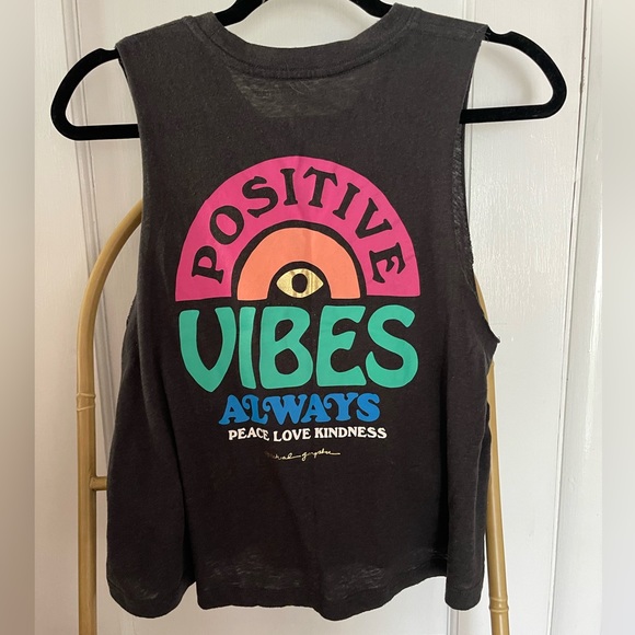 Spiritual Gangster Positive Vibes Crop Tank - Picture 3 of 4